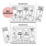 Free Printable Spring Bookmarks   Printable Party Favors Intended For Free Printable Spring Bookmarks