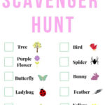 Free Printable Spring Scavenger Hunt For Kids Pertaining To Free Printable Scavenger Hunt For Kids