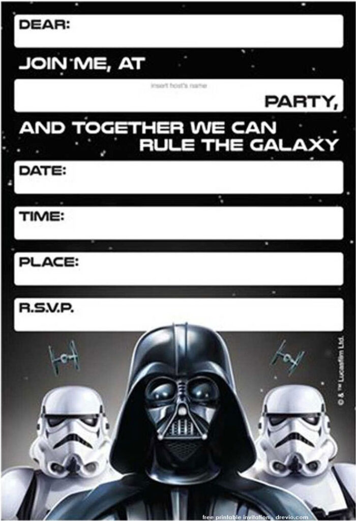 Free Printable Star Wars Birthday Invitations – Template Updated! Throughout Star Wars Invitations Free Printable Free Printable Star Wars Birthday Invitations – Template Updated! Throughout Star Wars Invitations Free Printable