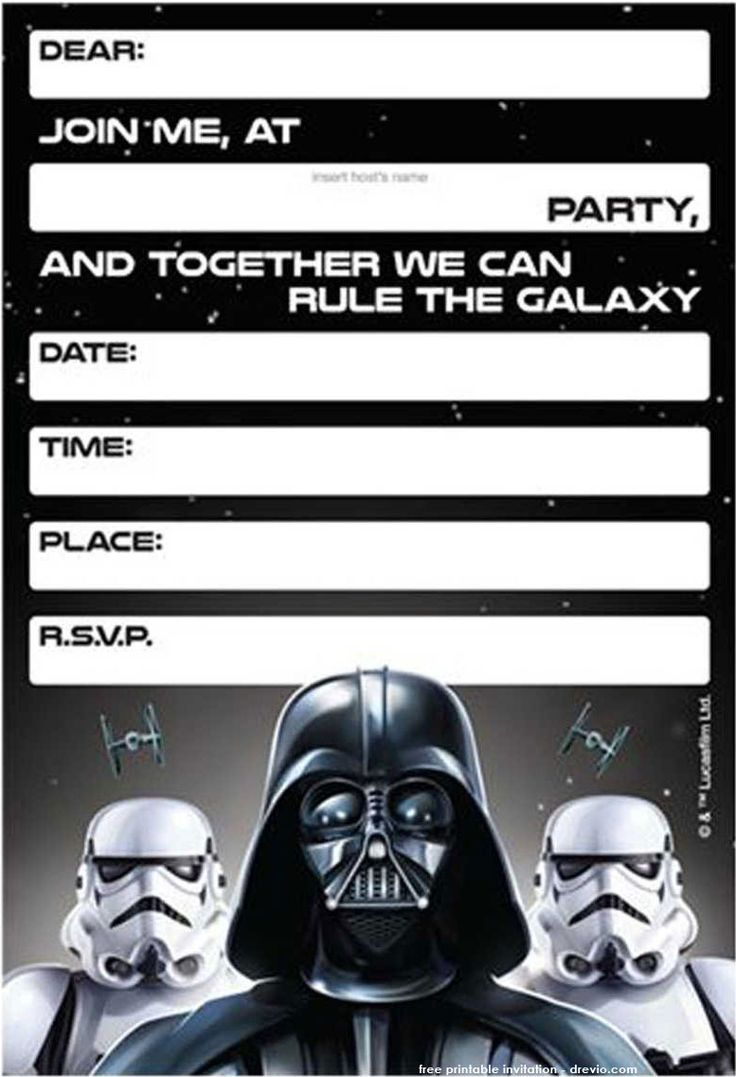 Free Printable Star Wars Birthday Invitations – Template Updated! throughout Star Wars Invitations Free Printable