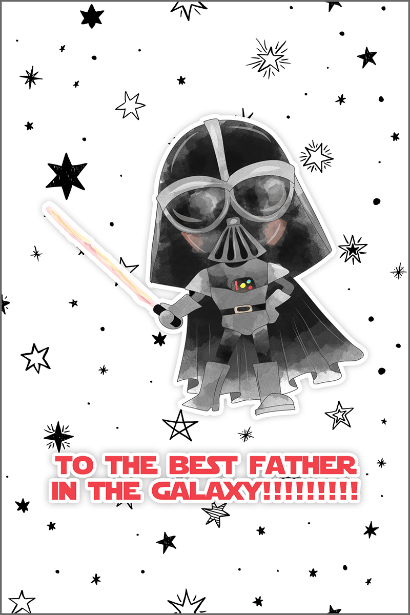 Free Printable Star Wars Father'S Day Cards - The Cottage Market throughout Star Wars Printable Cards Free