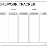 Free Printable Student Homework Planner Template   Paper Trail Design Intended For Free Printable Homework Templates