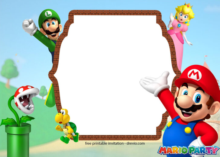 Free Printable Super Mario Bros Invitations Free Printable Super Mario Bros Invitations
