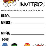 Free Printable Superhero Birthday Invitations Within Free Printable Superhero Birthday Invitation Templates