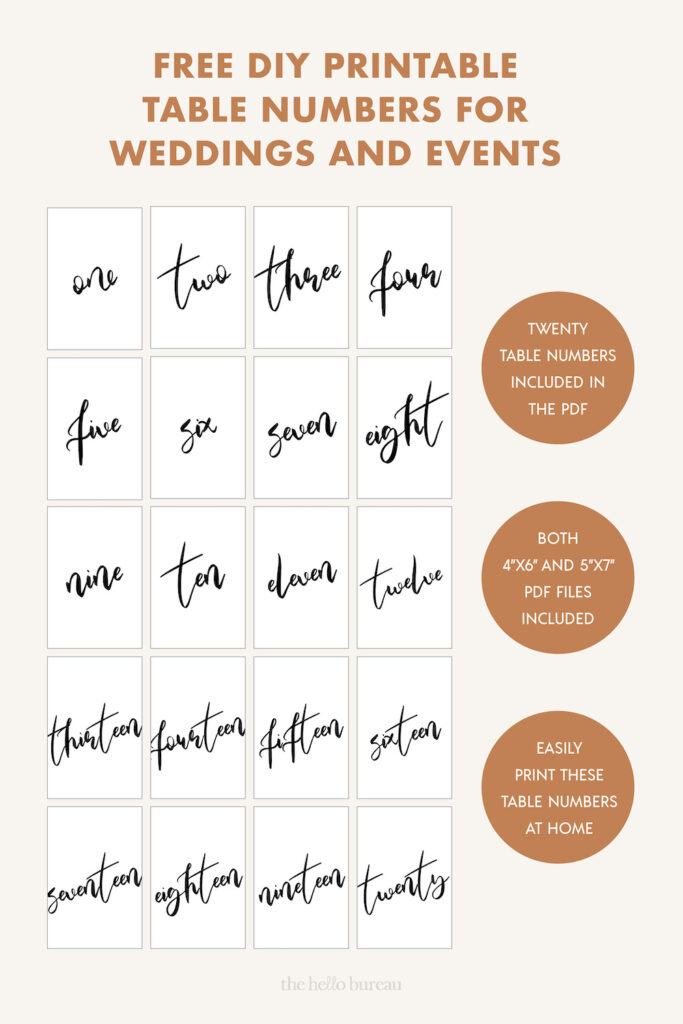 Free Printable Table Numbers For Weddings And Events Inside Free Printable Table Numbers Free Printable Table Numbers For Weddings And Events Inside Free Printable Table Numbers