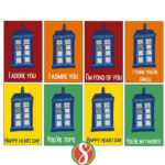 Free Printable Tardis Valentines — Stevie Doodles For Free Printable Dr Who Birthday Card