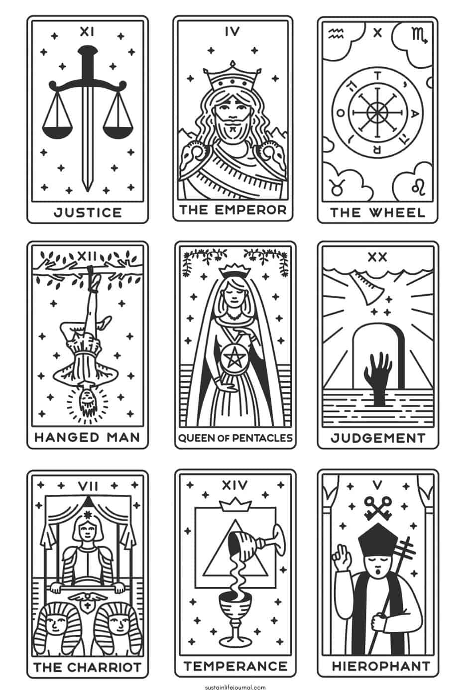 Free Printable Tarot Cards - Sustain Life Journal inside Free Printable Tarot Cards