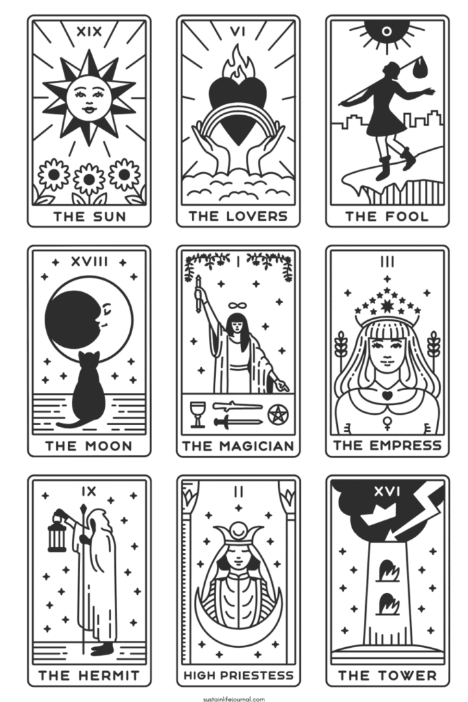 Free Printable Tarot Cards   Sustain Life Journal With Regard To Free Printable Tarot Cards