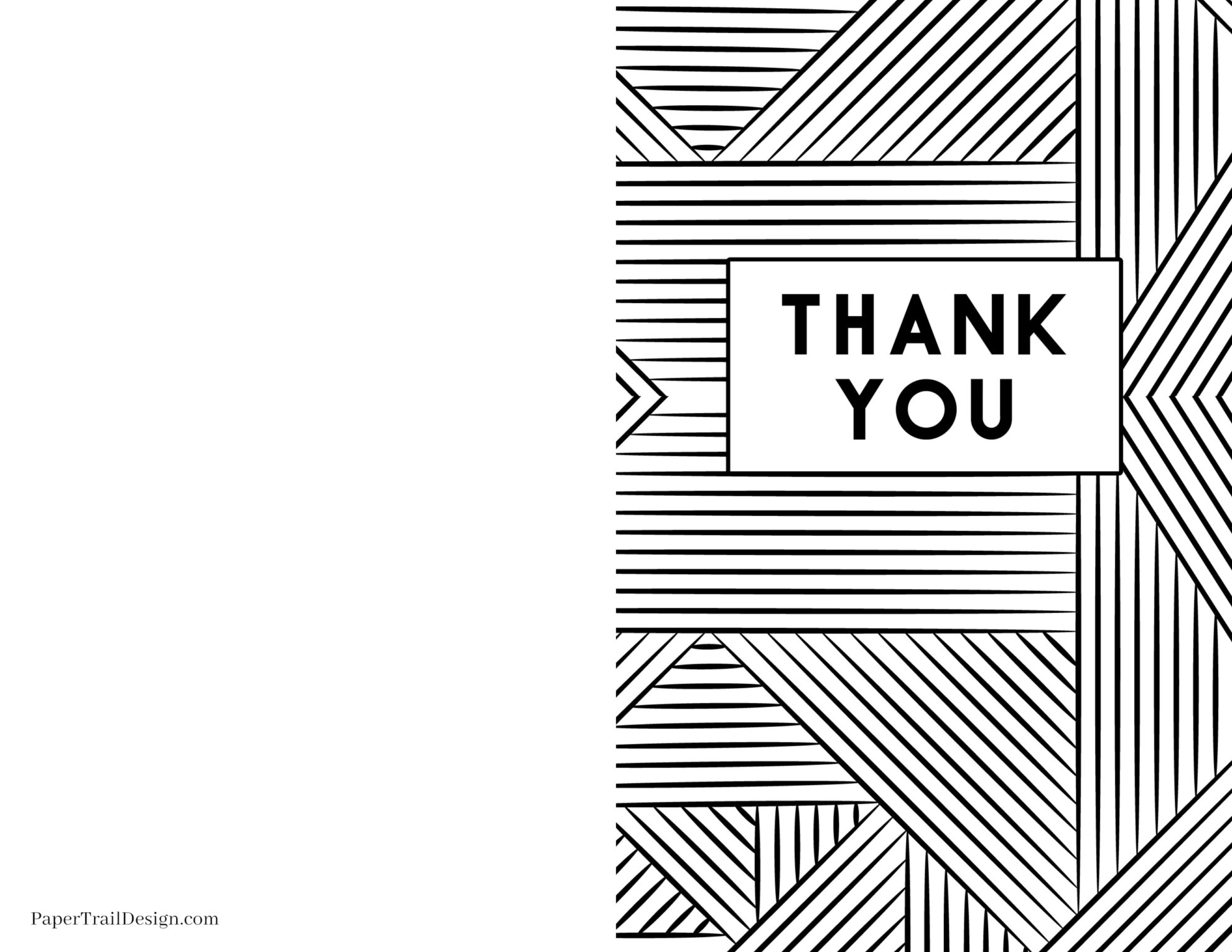 Free Printable Thank You Cards - Paper Trail Design throughout Free Printable Thank You Cards