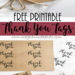 Free Printable Thank You Tags — Meghan Makes Do Within Free Printable Thank You Tags