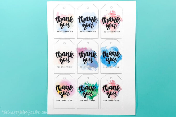 Free Printable Thank You Tags