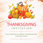 Free Printable Thanksgiving Invitations: Editable Or Print As Is! Pertaining To Free Printable Thanksgiving Invitations
