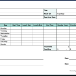 Free Printable Timesheet Templates (Excel, Word, Pdf) With Free Printable Weekly Time Sheets