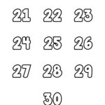 Free Printable Tracing Numbers: Bubble Numbers Set 21 To 30 With Regard To Free Printable Numbers