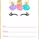 Free Printable Unicorn Invitations Template   Paper Trail Design Inside Free Printable Birthday Invitations