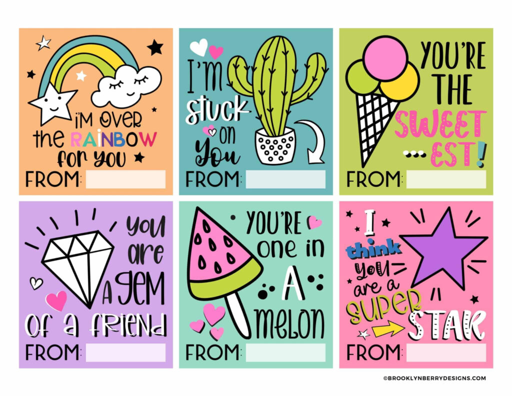 Free Printable Valentines For Kids   Brooklyn Berry Designs For Free Printable Valentine Cards For Kids