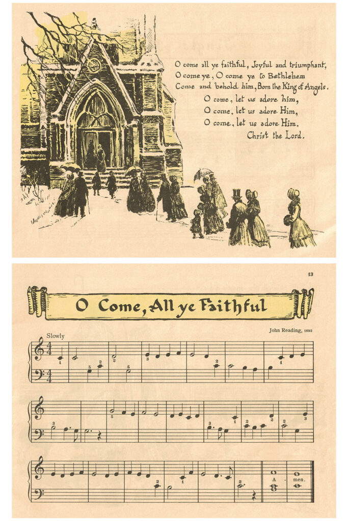 Free Printable Vintage Beginner Piano Christmas Carols • Rose For Christmas Music For Piano Free Printable Free Printable Vintage Beginner Piano Christmas Carols • Rose For Christmas Music For Piano Free Printable