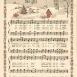 Free Printable Vintage Color Illustration Christmas Carols • Rose With Free Printable Vintage Christmas Pictures