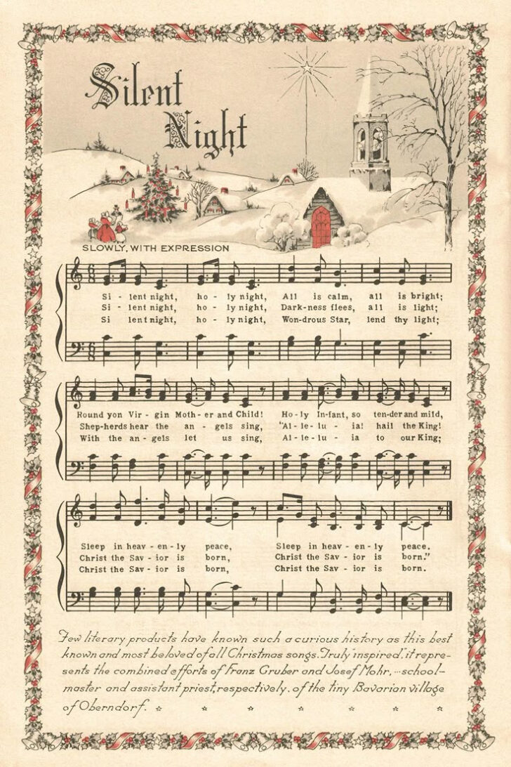 Christmas Carols Sheet Music Free Printable