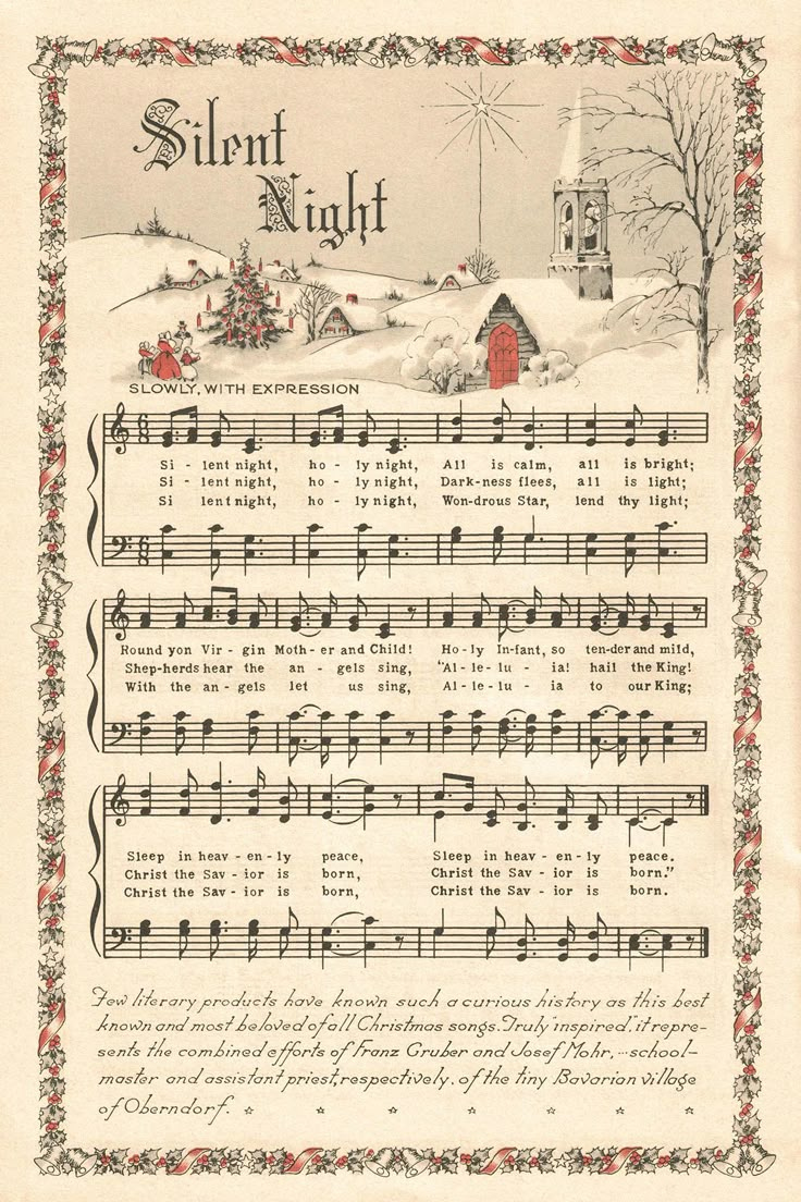 Free Printable Vintage Color Illustration Christmas Carols with regard to Christmas Carols Sheet Music Free Printable