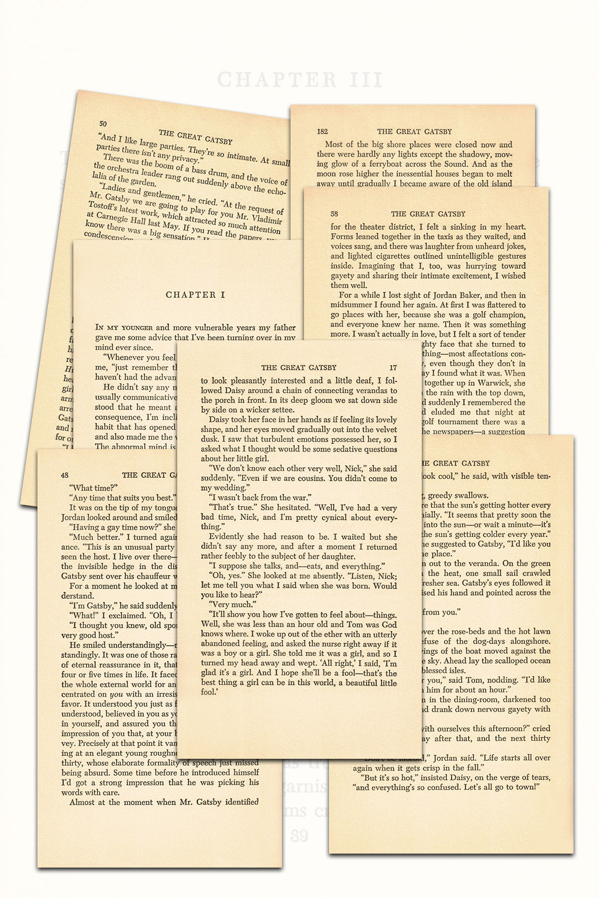 Free Printable Vintage The Great Gatsby Book Pages • Rose Clearfield for Free Printable Book Pages