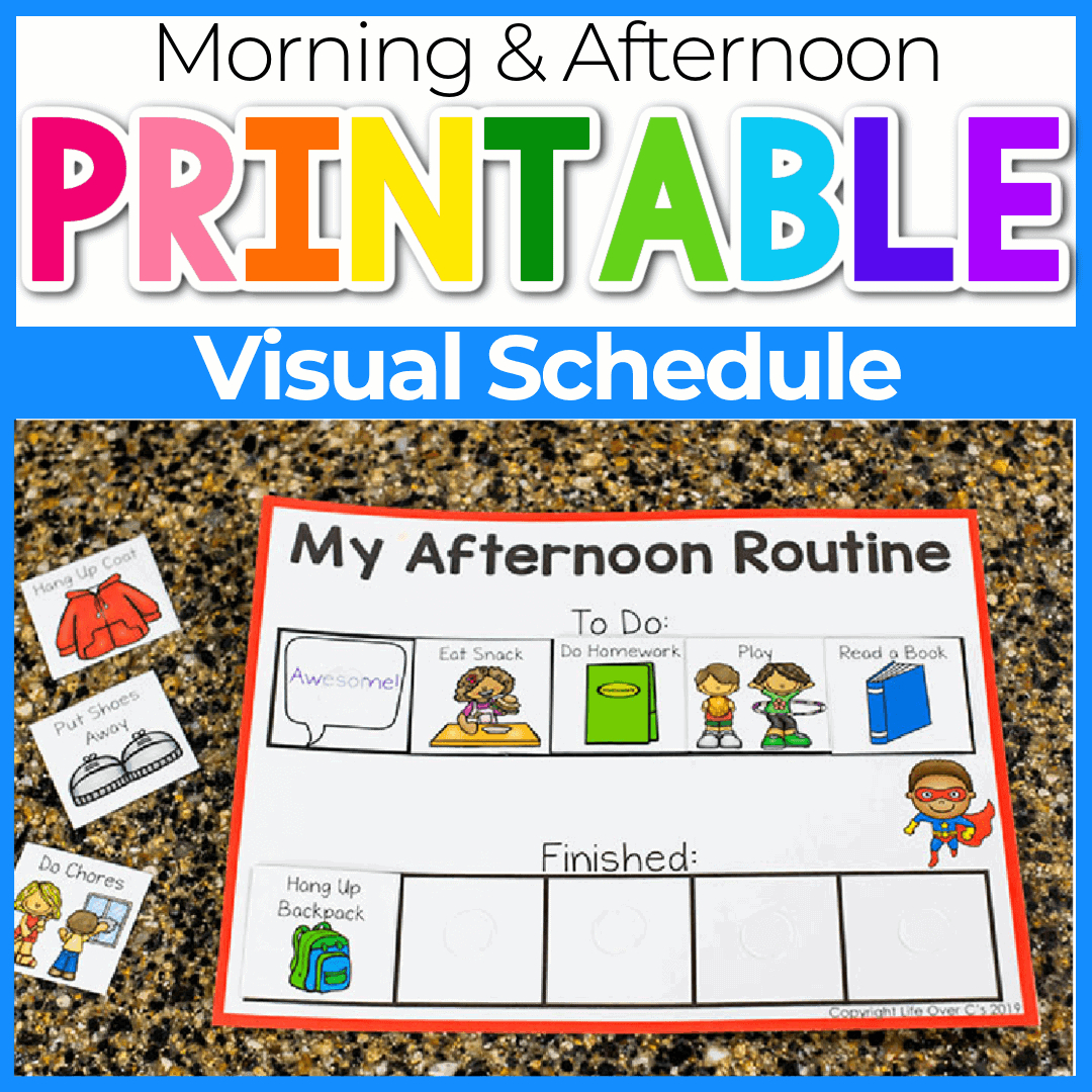 Free Printable Visual Schedule For Kids for Free Printable Visual Schedule For Preschool