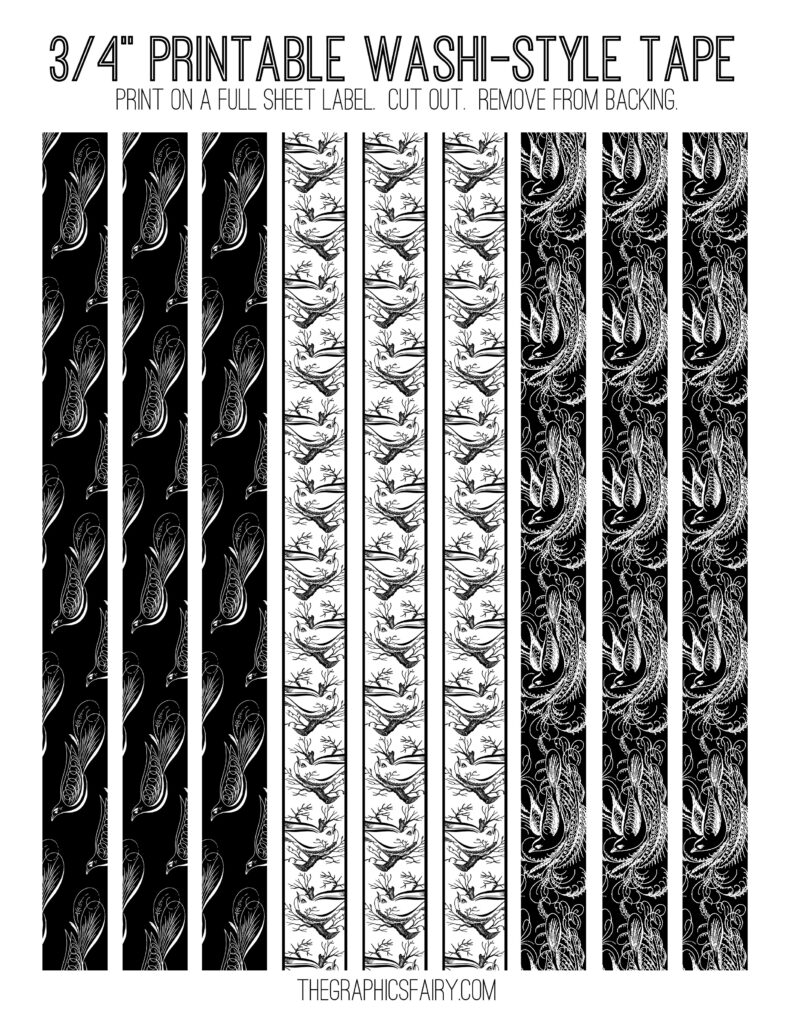 Free Printable Washi Tape!   The Graphics Fairy In Free Printable Washi Tape