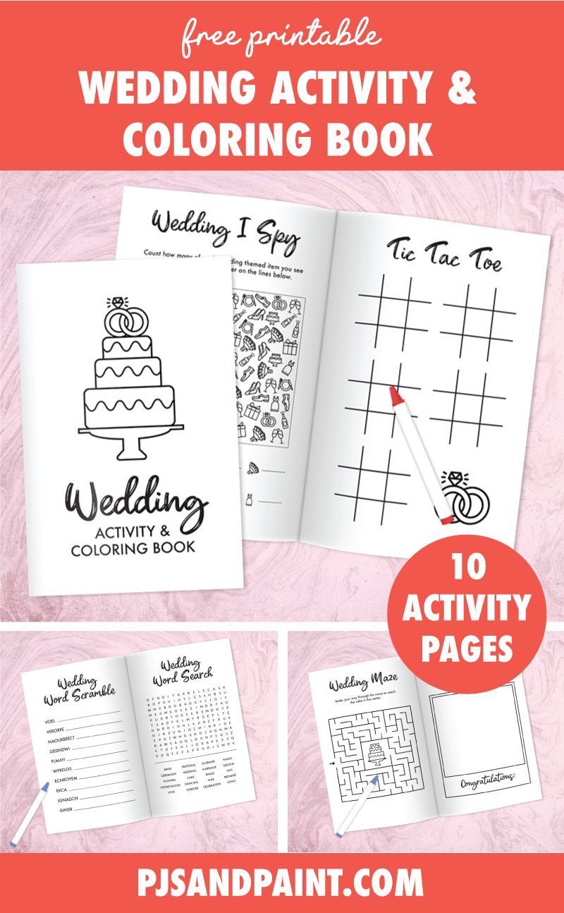 Free Printable Wedding Activity And Coloring Book For Kids - Pjs regarding Wedding Coloring Book Free Printable