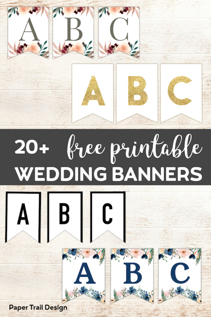 Free Printable Wedding Banners   Paper Trail Design With Free Printable Wedding Banner Letters