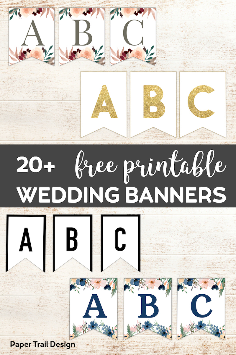 Free Printable Wedding Banners - Paper Trail Design with Free Printable Wedding Banner Letters
