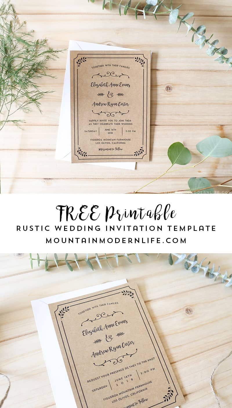 Free Printable Wedding Invitation Template - Worksheets Library pertaining to Free Printable Wedding Invitation Kits