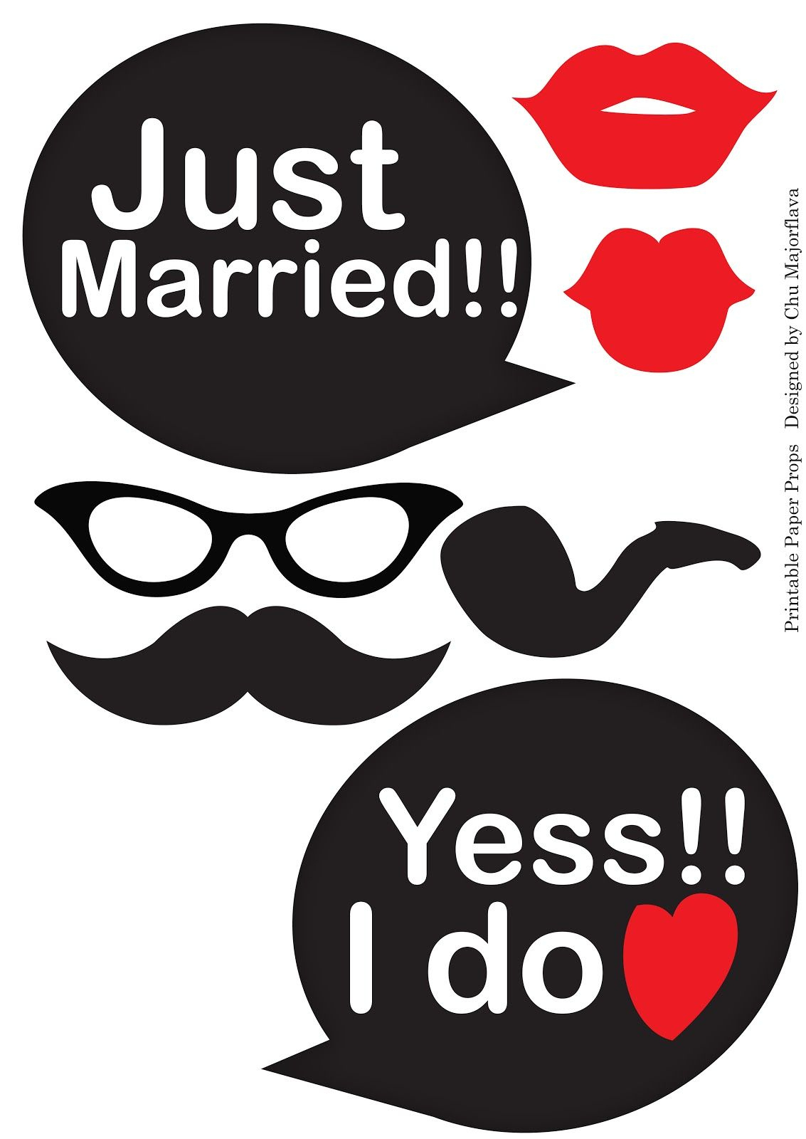 Free Printable Wedding Photo Booth Props Cheap in Free Printable Wedding Photo Booth Props