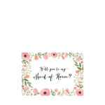 Free Printable Will You Be My Bridesmaid Card | Mountain Modern Life % Throughout Free Printable Will You Be My Maid Of Honor Card