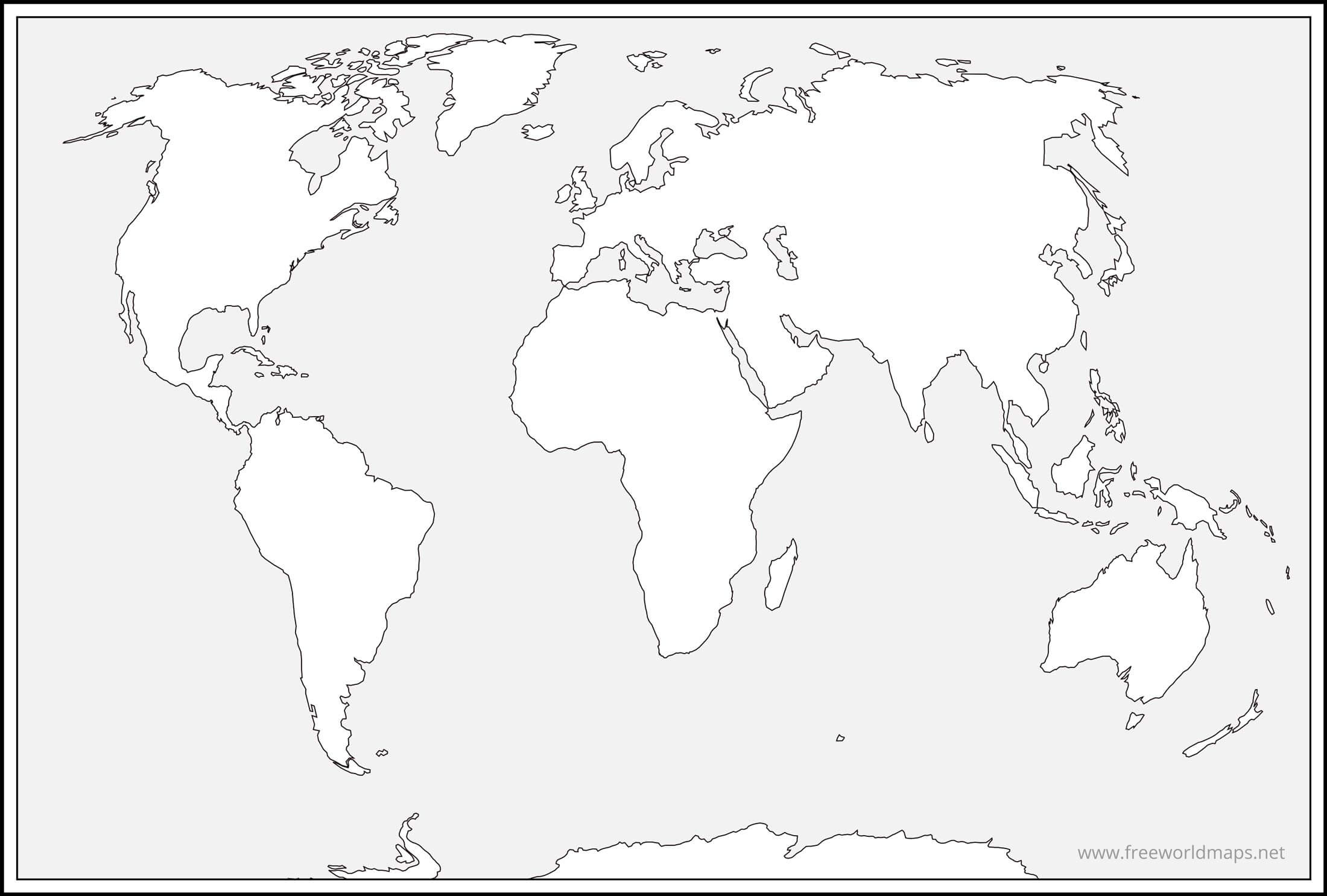 Free Printable World Maps throughout Free Printable World Map