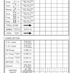 Free Printable Yahtzee Score Card   Paper Trail Design With Free Printable Yahtzee Score Sheets