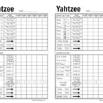 Free Printable Yahtzee Score Card   Paper Trail Design With Regard To Free Printable Yahtzee Score Sheets