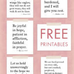 Free Printables: Bible Verse Wall Art — The Art Of Observation In Free Printable Scripture Verses