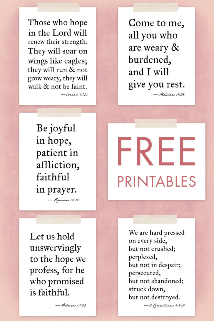 Free Printable Scripture Verses