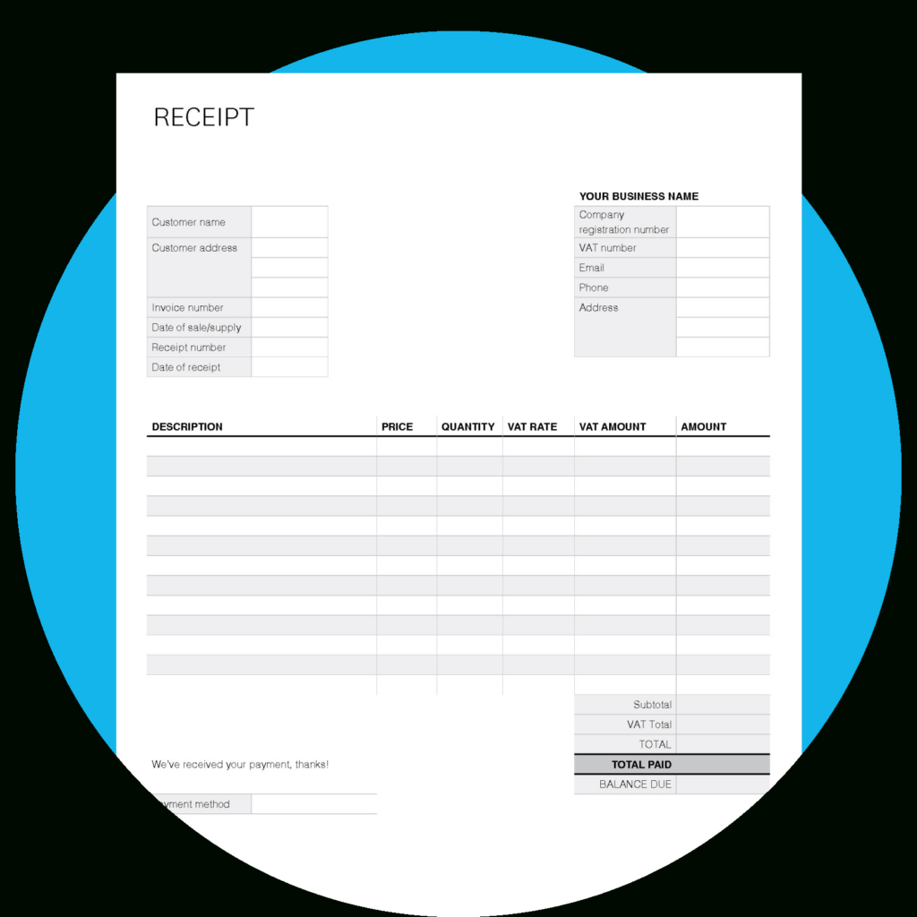 Free Receipt Template | Xero Uk Throughout Free Printable Sales Receipts Online Free Receipt Template | Xero Uk Throughout Free Printable Sales Receipts Online