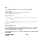 Free Rent Increase Notice Template   Pdf | Word – Eforms Pertaining To Free Printable Rent Increase Letter