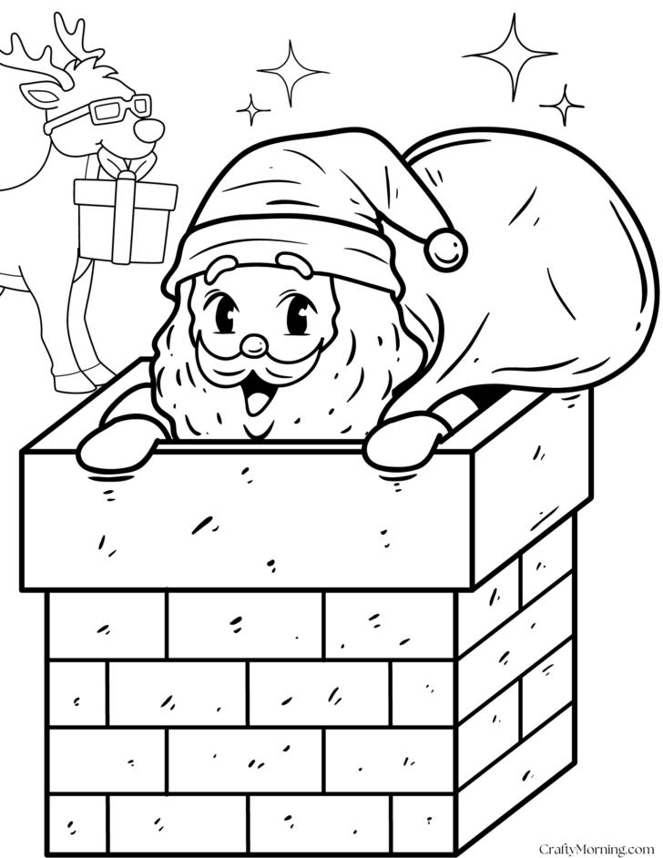 Santa Coloring Pages Printable Free