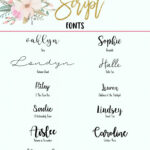 Free Script Fonts | All Things Thrifty Intended For Free Printable Fonts