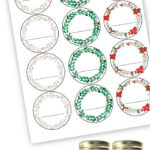 Free Seasonal Canning Labels (Printable) Regarding Free Printable Jar Labels Christmas