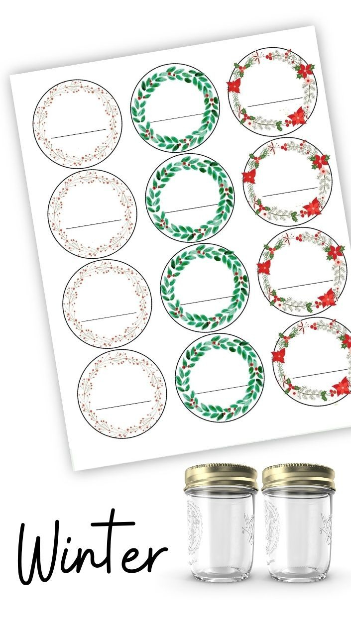 Free Seasonal Canning Labels (Printable) regarding Free Printable Jar Labels Christmas