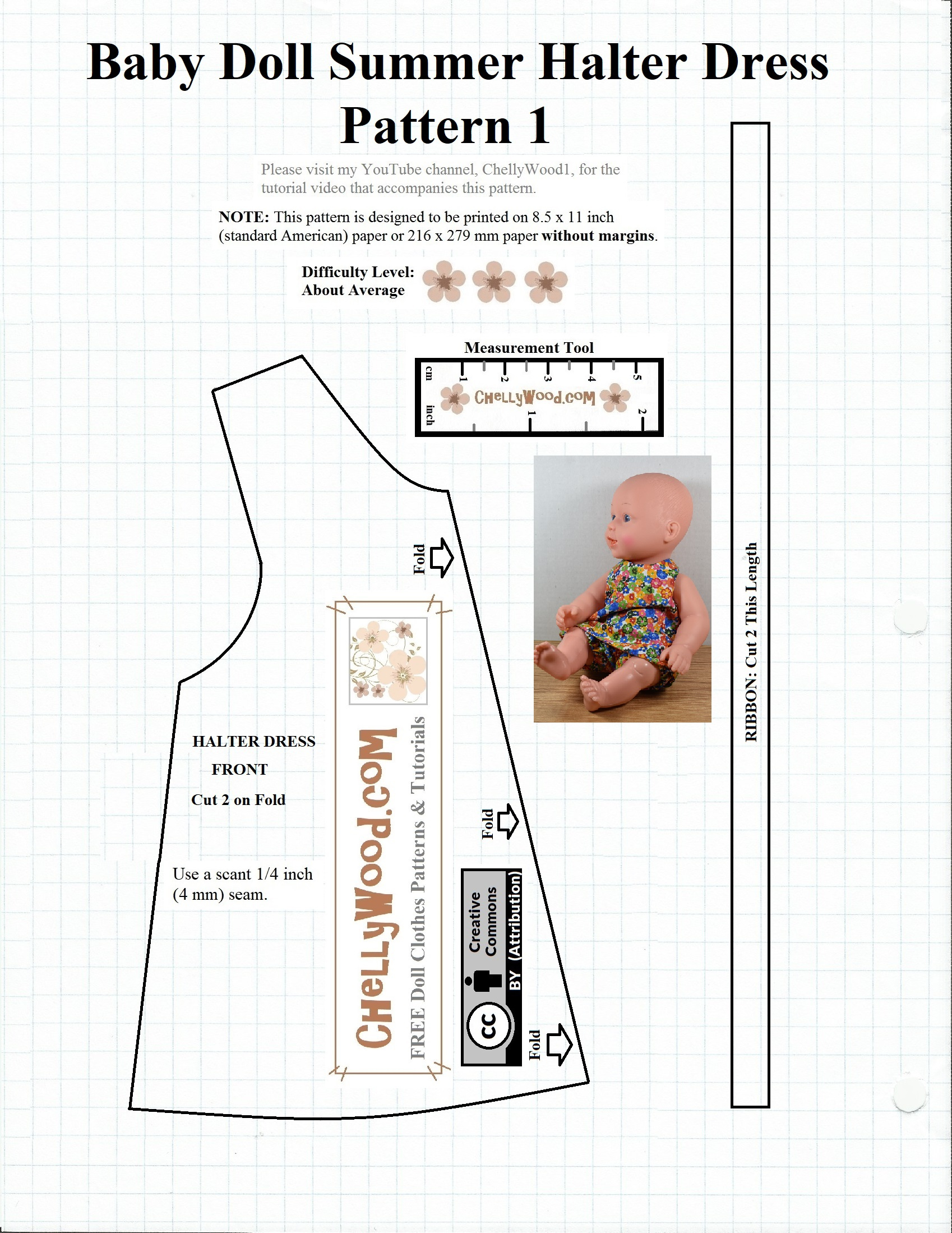 Free #Sewing Pattern For Baby #Dolls @ Chellywood #Crafts within Free Printable Sewing Patterns For Kids