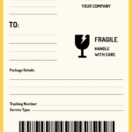 Free Shipping Label Templates, Editable And Printable In Free Printable Shipping Label Template