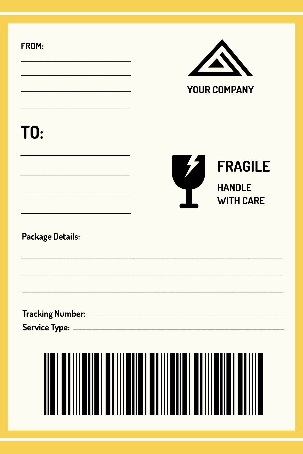 Free Shipping Label Templates, Editable And Printable in Free Printable Shipping Label Template
