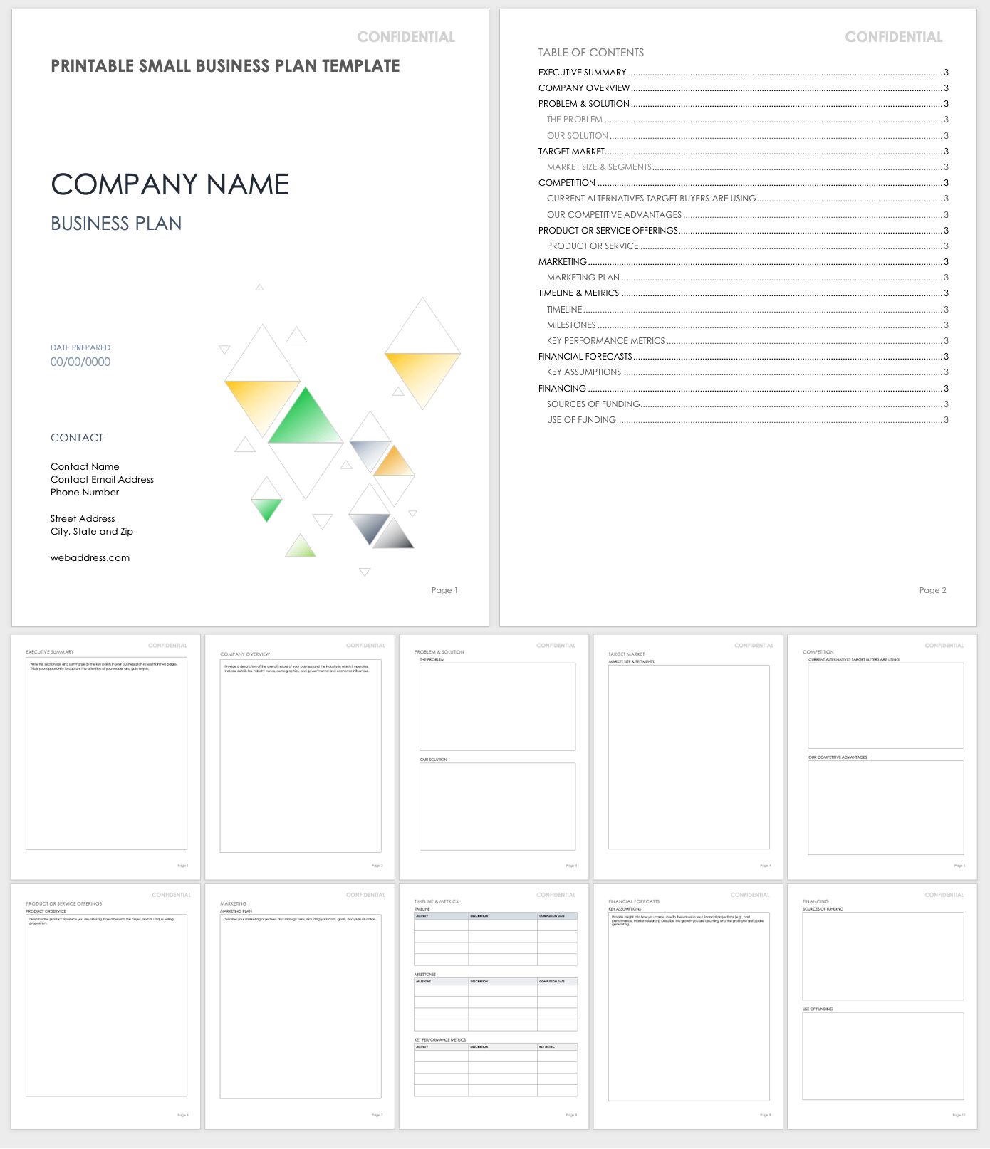 Free Small Business Plan Templates | Smartsheet for Free Printable Business Templates