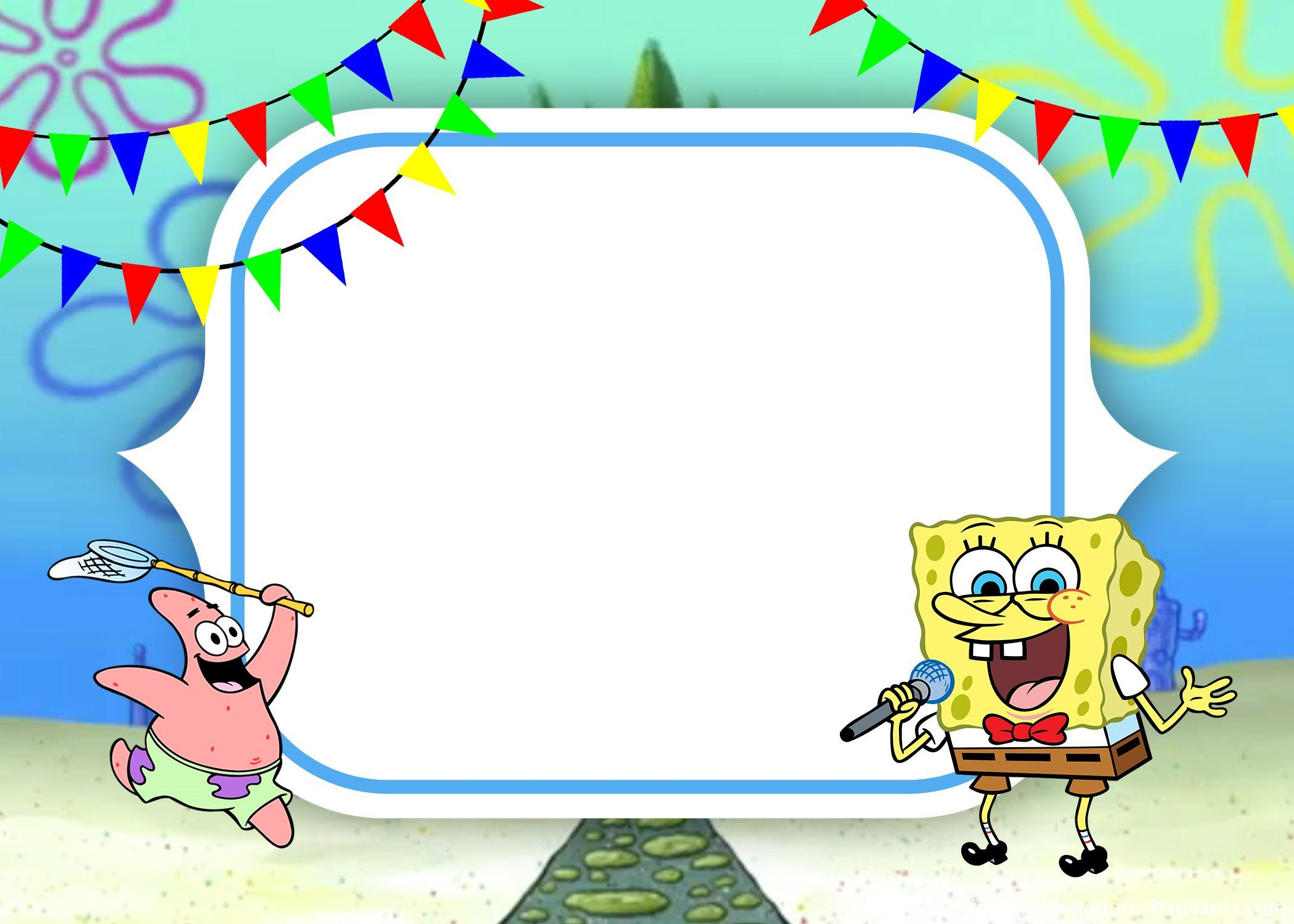 Free Spongebob Invitation Template for Spongebob Free Printable Invitations