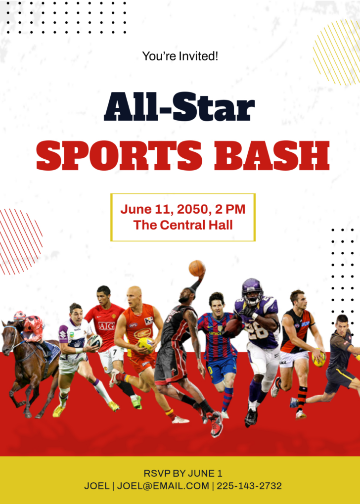 Free Printable Sports Birthday Invitation Templates Free Printable Sports Birthday Invitation Templates